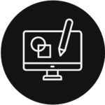 Icoon handgemaakt staaldesign